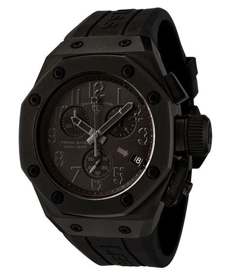 Swiss Legend Trimix Diver Chronograph Sl Blk Svart Quartz