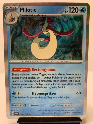 Pokemon Karte Milotic 036 182 Holo Paradox Rift DE EBay