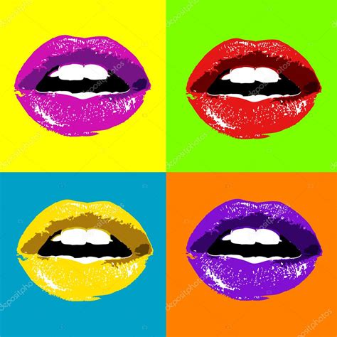 Lips Set — Stock Vector © Bogalo 9032289