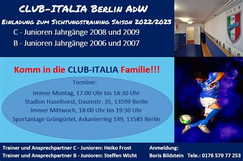 Club Italia Berlin Sport Event Und Business Club