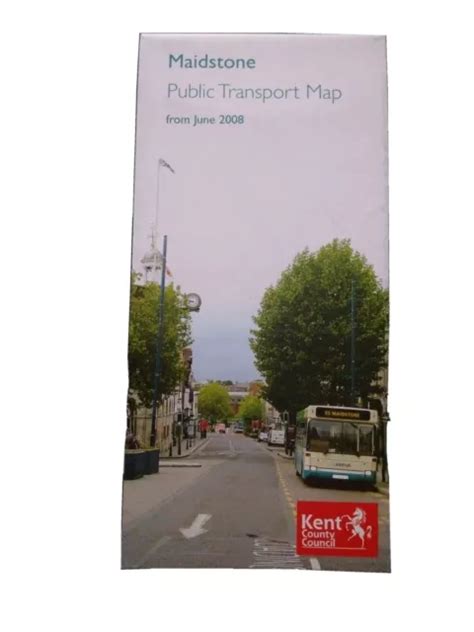 Maidstone Kent England Public Transport Map June 2008 £200