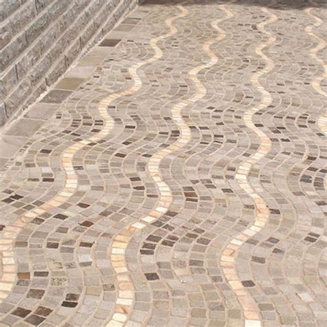 Stone Paving Slab VULCANO SAO TOME WAVE MESH BRAZILIAN STONES