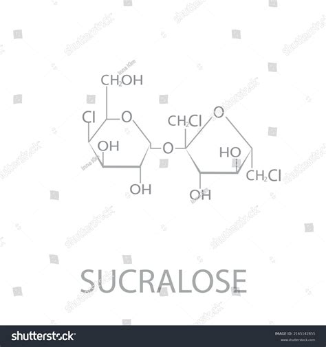 Sucralose Molecular Skeletal 3d Chemical Formula Stock Vector (Royalty ...