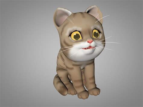 猫 免费的3d模型 3ds Obj Fbx Mtl Free3d