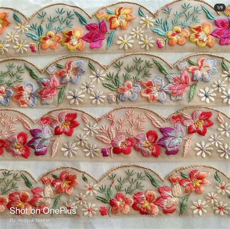 Pin by hale sumer on Nakış Pretty embroidery Floral fabric design