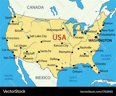 Colorful United States Of America Map Chart Ubicaciondepersonas Cdmx