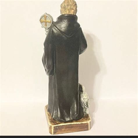 Vintage Catholic Statue Of St Benedict Of Norcia Perfect For Etsy