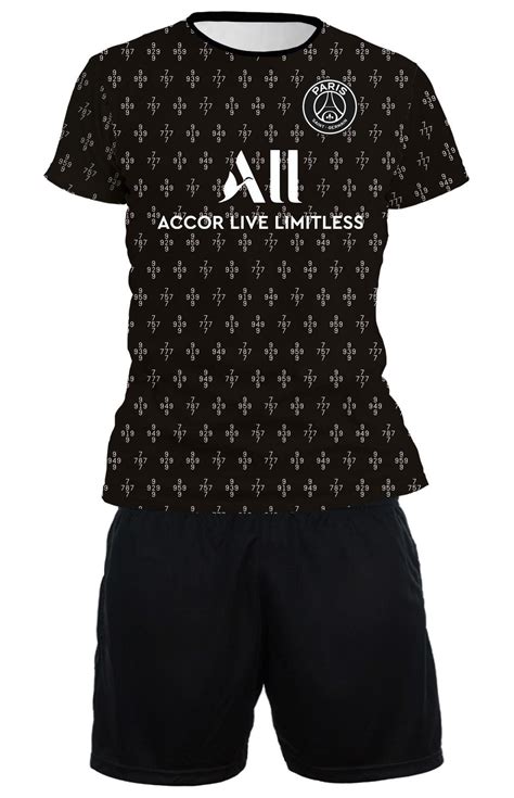 Uniforme Psg Negra Numeros Xpresa Sport