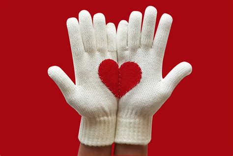 Red Heart Gloves Christmas T For Her Or Him Etsy