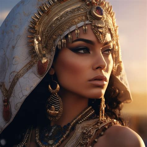 Premium Photo Hot Attractive Fashion Model In Egyptian Queen Cleopatra Royal Costumes