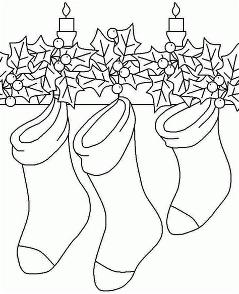 Christmas Stocking Coloring Sheets Printable