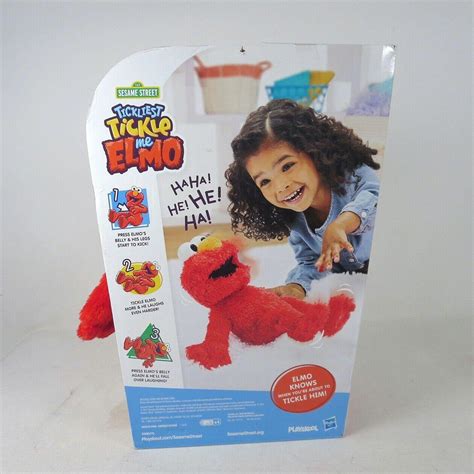 New Sesame Street Tickliest Tickle Me Elmo 14 Inch Plush Toy Laughing