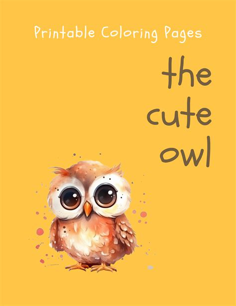 Cute Baby Owl Art Print By Nordic Print Studio Icanvas Worksheets