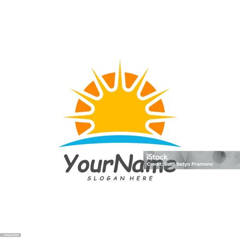 Sun Logo Design Template Creative Sun Logo Vector Simple Icon Symbol