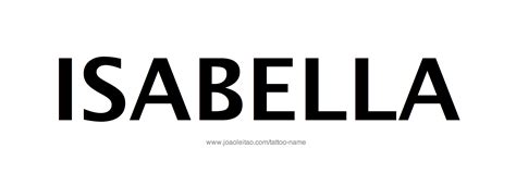 Isabella Name Tattoo Designs