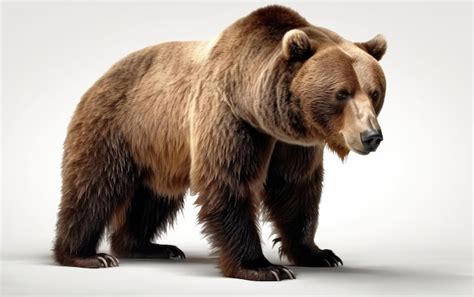 Premium Photo | A closeup brown bear isolated on a white background ...