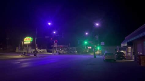 Raw Street Lights Turning Purple Around Des Moines