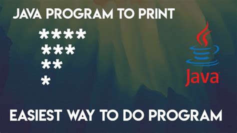 Java Program To Print Inverted Half Pyramid Star Pattern Program In