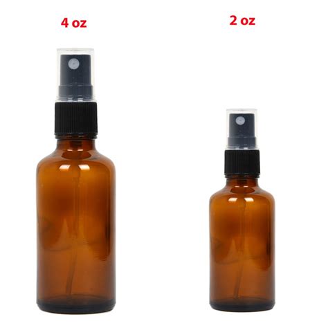 12 Pack Empty Amber Glass Spray Bottles 6 Pack 4oz 6 Pack 2oz Etsy