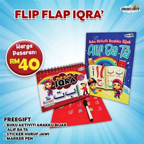 Flip Flap Iqra Design Baru Buku Aktiviti Anakku Bijak Alif Ba Ta