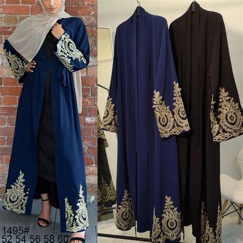 Kaftan Dubai Abaya Kimono Cardigan Muslim Hijab Dress Turkish Saudi