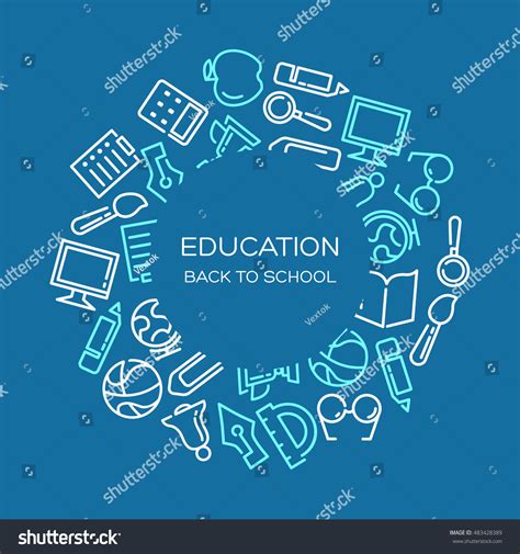 Education Vector Background Stock Vector (Royalty Free) 483428389 ...