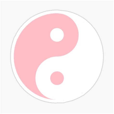 Pink Yin And Yang Symbol Sticker For Sale By Bunnyrocks Redbubble