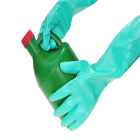 Ultra Nitrile Protective Spray Gloves Safety Wear And Ppe Green Tech