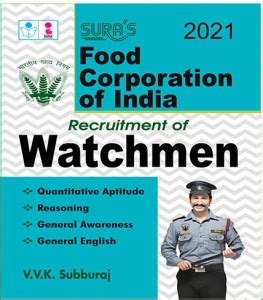 Food Corporation Of India Fci Watchmen Exam Books Buy Food