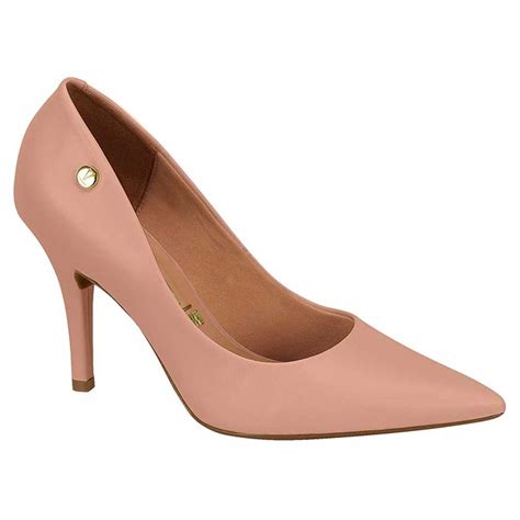 Scarpin Feminino Salto Alto Pelica Nude Vizzano Karina Cal Ados