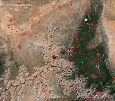 Arizona Geology Aftershocks And Possible Source Of Northern Arizona