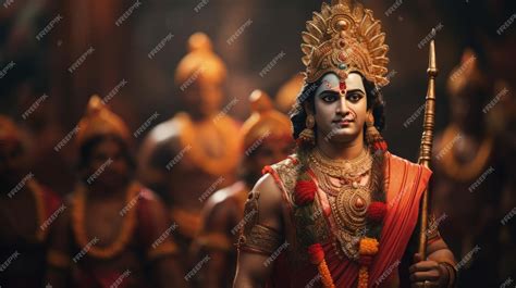 Premium Ai Image Ram Navami Celebrating The Divine Birth Of Lord Rama