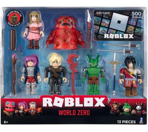 Roblox World Zero Exclusive 3 Action Figure 6 Pack Includes 500 Robux