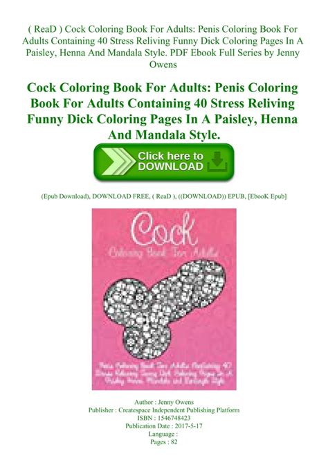 ReaD Cock Coloring Book For Adults Penis Coloring Book For Adults