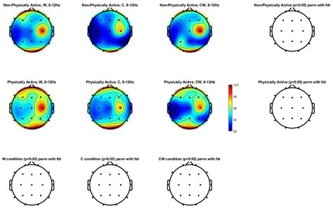 Alpha Power Spectrum 8 12 Hz Topographic Maps In Physically And