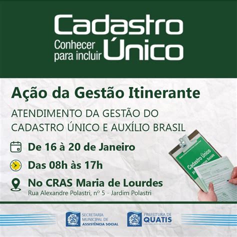 Atendimento Da Gest O Do Cadastro Nico E Aux Lio Brasil No Per Odo De