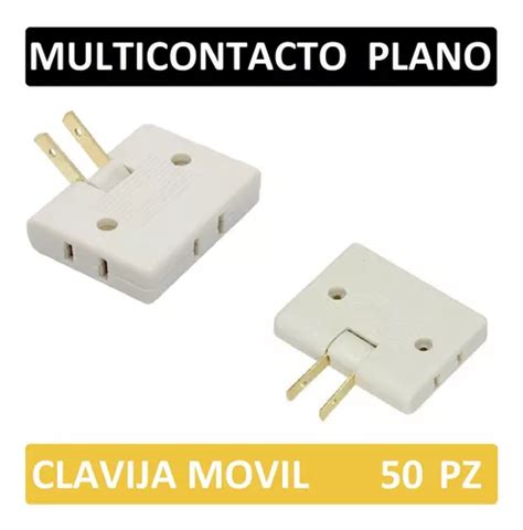 Multicontacto Triple Clavija Bisagra Giratoria Delgado Pz