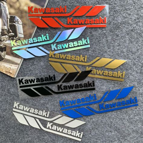 Kawasaki Logo Sepeda Motor Stiker Reflektif Hadiah Sisi Tubuh Stiker