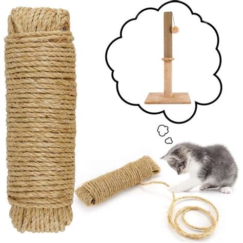 Corde En Sisal 100 Naturelle Pour Arbre À Chat 6Mm X 20M Ficelle