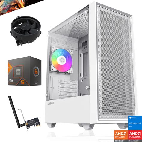 Ripley PC GAMER BLANCO MONITOR 24 PERIF AMD RYZEN 5 8500G 8GB