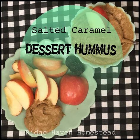 Vegan Salted Caramel Dessert Hummus Spread Or Dip Ridge Haven Homestead