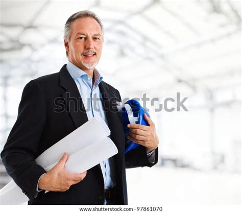 Portrait Handsome Mature Engineer Stock Photo 97861070 Shutterstock