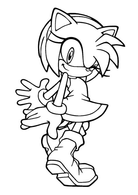 Amy From Sonic Coloring Pages And Coloring Book