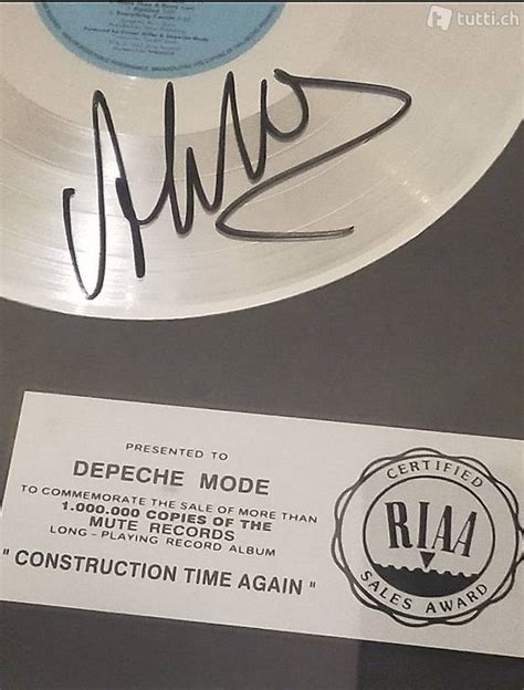 Depeche Mode Award Signed By Alan Wilder Im Kanton Tessin Tutti Ch