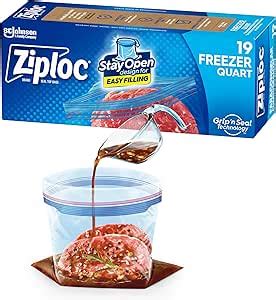 Ziploc Bolsas Para Congelador De Almacenamiento De Alimentos