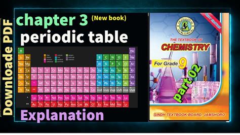 Periodic Table Ch 3 Chemistry Class 9 Sindh Board Chapter 3 9th Chemistry New Book Sindh