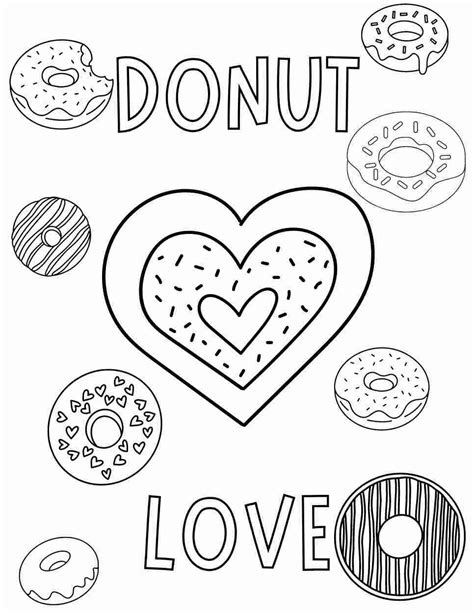 Donut Love Coloring Page Seeing Dandy Blog