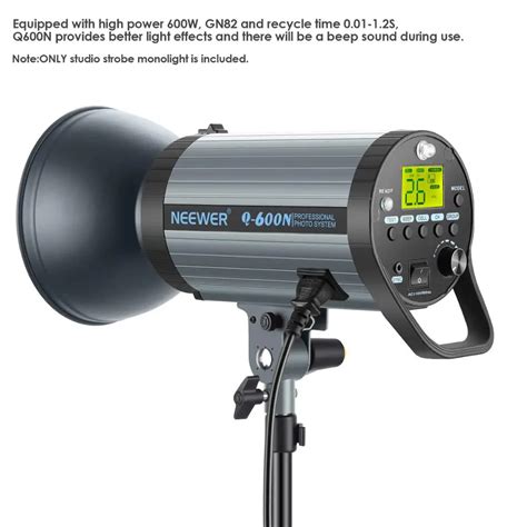 Neewer 600W GN82 Studio Flash Strobe Light Monolight With 2 4G Wireless