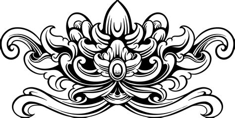 Line Art Of Beautiful Carved Decorative Ornament 22134944 Vector Art At