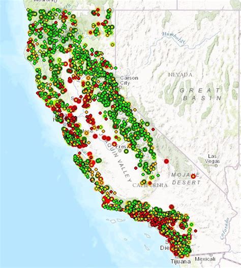 SWAMP Bioassessment Scores Map California State Water Resources